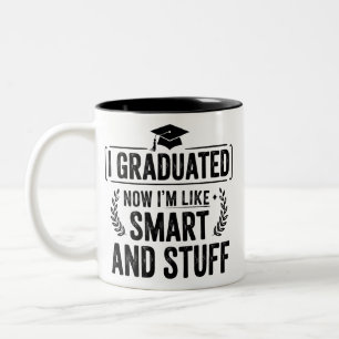 Grappige Afstudeerdiploma Ceremonie Tweekleurige Koffiemok