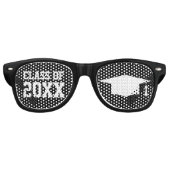 Grappige afstudeerfeest tinten afstudeerder studen retro zonnebril (Voorkant)