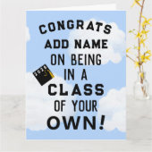 Grappige Afstudeerfoto Kaart (Gele Bloem)