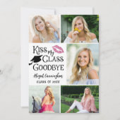 Grappige Afstudeerfoto KUS M'n KLAS VAARWEL 6 Foto Aankondiging (Voorkant)