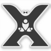 Grappige afstudeerletter X monogram Sticker (Voorkant)