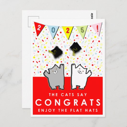 Grappige Afstuderen 2025 Briefkaart (Voorkant / Achterkant)