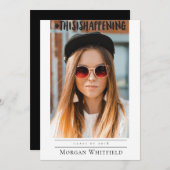 Grappige Afstuderen aankondiging fotokaart (Voorkant / Achterkant)