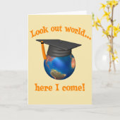Grappige Afstuderen Kaart (Gele Bloem)