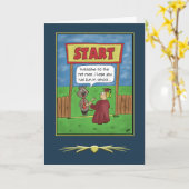 Grappige Afstuderen Kaarten: De Rat Race Kaart (Gele Bloem)