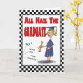 Grappige Afstuderen Kaarten: Hail the Afstuderen Kaart (Gele Bloem)
