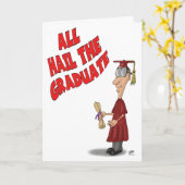 Grappige Afstuderen Kaarten: Hail the Afstuderen Kaart (Gele Bloem)