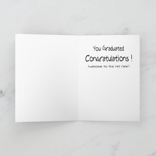 Grappige Afstuderen Kaarten: Nesting Materiaal Kaart (Binnen)