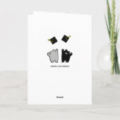 grappige afstuderen katten kaart (Achterkant)