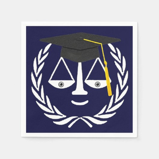 Grappige Afstuderen Rechtenstudent Servet (Voorkant)
