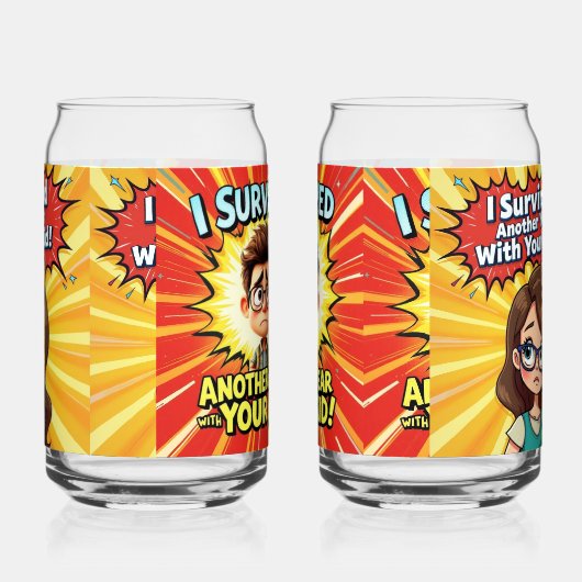 Grappige afwerking van de opvoeder blikvorm glas (Rechts)