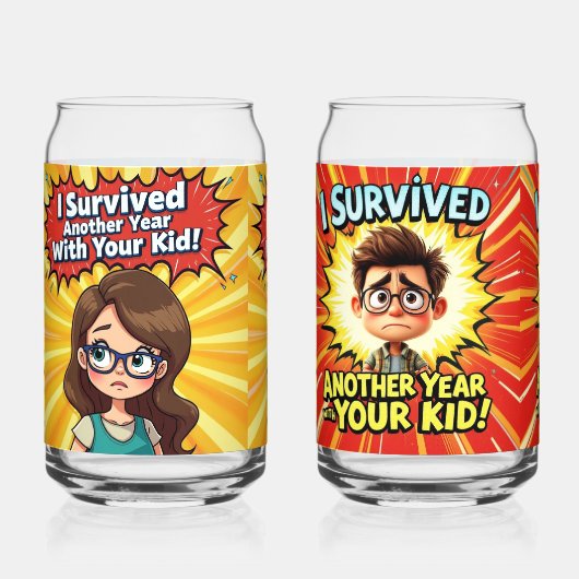 Grappige afwerking van de opvoeder blikvorm glas (Achterkant)