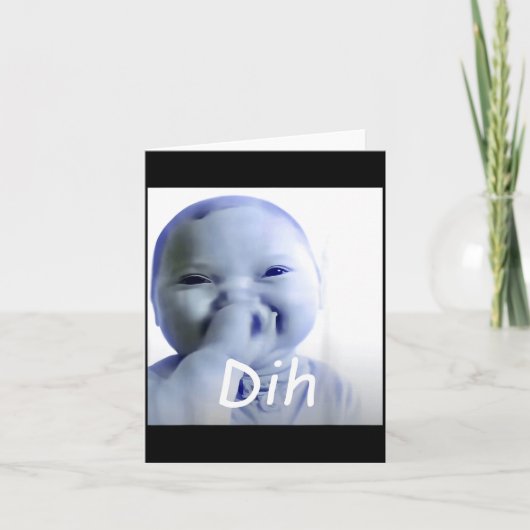 Grappige Ai Baby Dih Meme Brainrot Kaart (Voorkant)