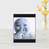 Grappige Ai Baby Dih Meme Brainrot Kaart (Gele Bloem)