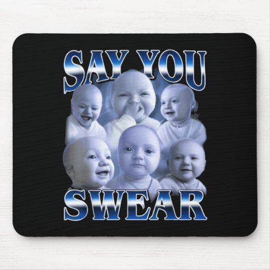 Grappige Ai Baby Meme Vloek Meme Muismat (Voorkant)