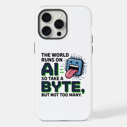 Grappige AI Byte Quote – Tech Geek Humor iPhone Hoesje (Achterkant)