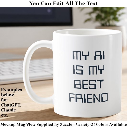 Grappige AI/Chatbot Geeky Tech Enthousiast Eigen N Koffiemok