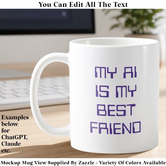 Grappige AI/Chatbot Geeky Tech-enthousiast Eigen P Koffiemok