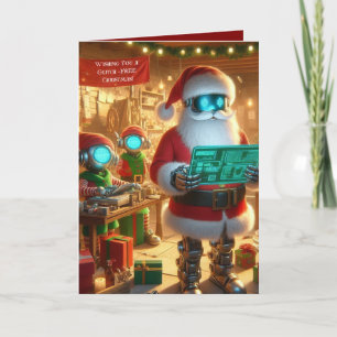Grappige Ai Chatbot Kerstman Kerstd Kaart Zakelijk