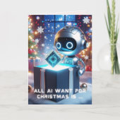 Grappige AI Christmas Chatbot Gift Zakelijk Feestdagen Kaart (Voorkant)