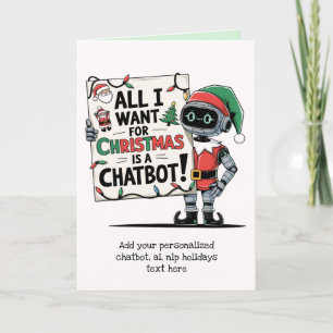 Grappige AI Christmas Chatbot Gift Zakelijk Feestdagen Kaart