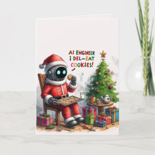 Grappige AI Engineer Kerstmis Chatbot Gift Corpora Feestdagen Kaart