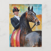 Grappige AI gegenereerde paard en ruiter fout Briefkaart (Voorkant)