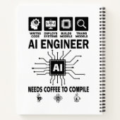 Grappige AI-ingenieur Codeur Programmeur Ontwikkel Notitieboek (Achterkant)