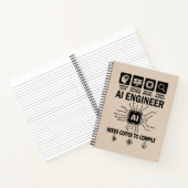Grappige AI Ingenieur Codeur Programmeur Ontwikkel Notitieboek (Binnen)