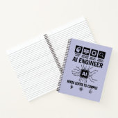 Grappige AI-ingenieur Codeur Programmeur Ontwikkel Notitieboek (Binnen)