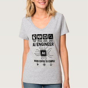 Grappige AI-ingenieur Geliefde heeft koffie nodig T-shirt