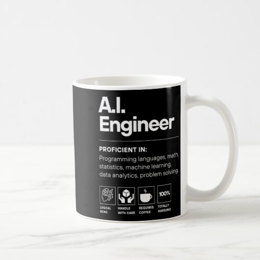 Grappige AI-ingenieur Koffiemok (Rechts)