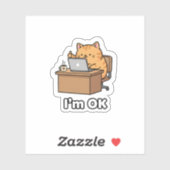Grappige AI kat meme Sticker (Vel)