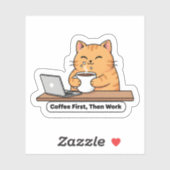 Grappige AI-katmeme – “Wacht even, ik vraag het mi Sticker (Vel)