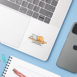 Grappige AI-katmeme – “Wacht even, ik vraag het mi Sticker