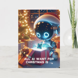 Grappige Ai Kerst Chatbot Cadeau Zakelijk Bedrijf Feestdagen Kaart