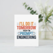 Grappige AI Prompt Engineering Geek Quote Briefkaart (Staand voorkant)