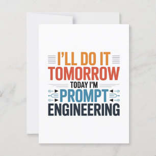 Grappige AI Prompt Engineering Geek Quote Briefkaart