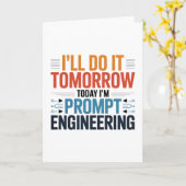 Grappige AI Prompt Engineering Geek Quote Kaart (Gele Bloem)