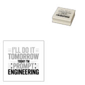 Grappige AI Prompt Engineering Geek Quote Rubberstempel (Gestempeld)