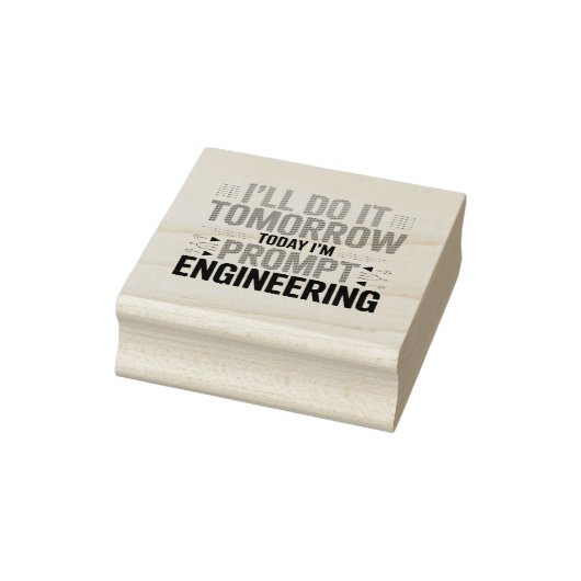 Grappige AI Prompt Engineering Geek Quote Rubberstempel (Stempel)