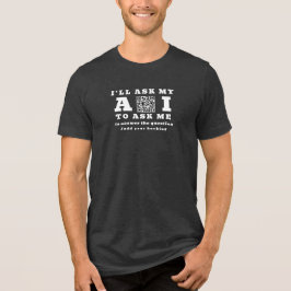 Grappige AI-start-up-tech – 2 QR-code aangepaste m Tri-Blend Shirt