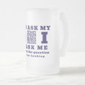 Grappige AI Tech Specialist Gepersonaliseerde QR C Matglas Bierpul (Voorkant rechts)