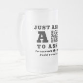 Grappige AI Tech Specialist – Gepersonaliseerde QR Matglas Bierpul (Voorkant links)