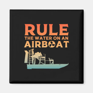 Grappige Airboat Art Voor Mannen Vrouwen Boot Capt Magneet