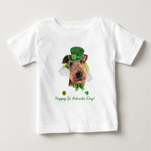 Grappige Airedale Terrier Gouden St. Patricks Dag (Voorkant)