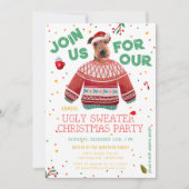 Grappige Airedale Terrier lelijke trui kerstfeest Kaart (Voorkant)