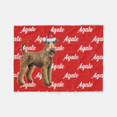 Grappige Airedale Terrier Naam Patroon Kerstmis Fleece Deken (Voorkant (Horizontaal))
