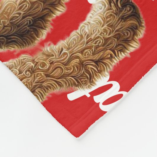 Grappige Airedale Terrier Naam Patroon Kerstmis Fleece Deken (Hoek)