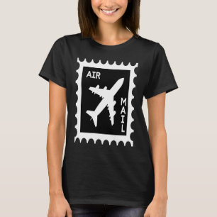 Grappige AIRMAIL Vliegtuig Reizen Toerist T-shirt